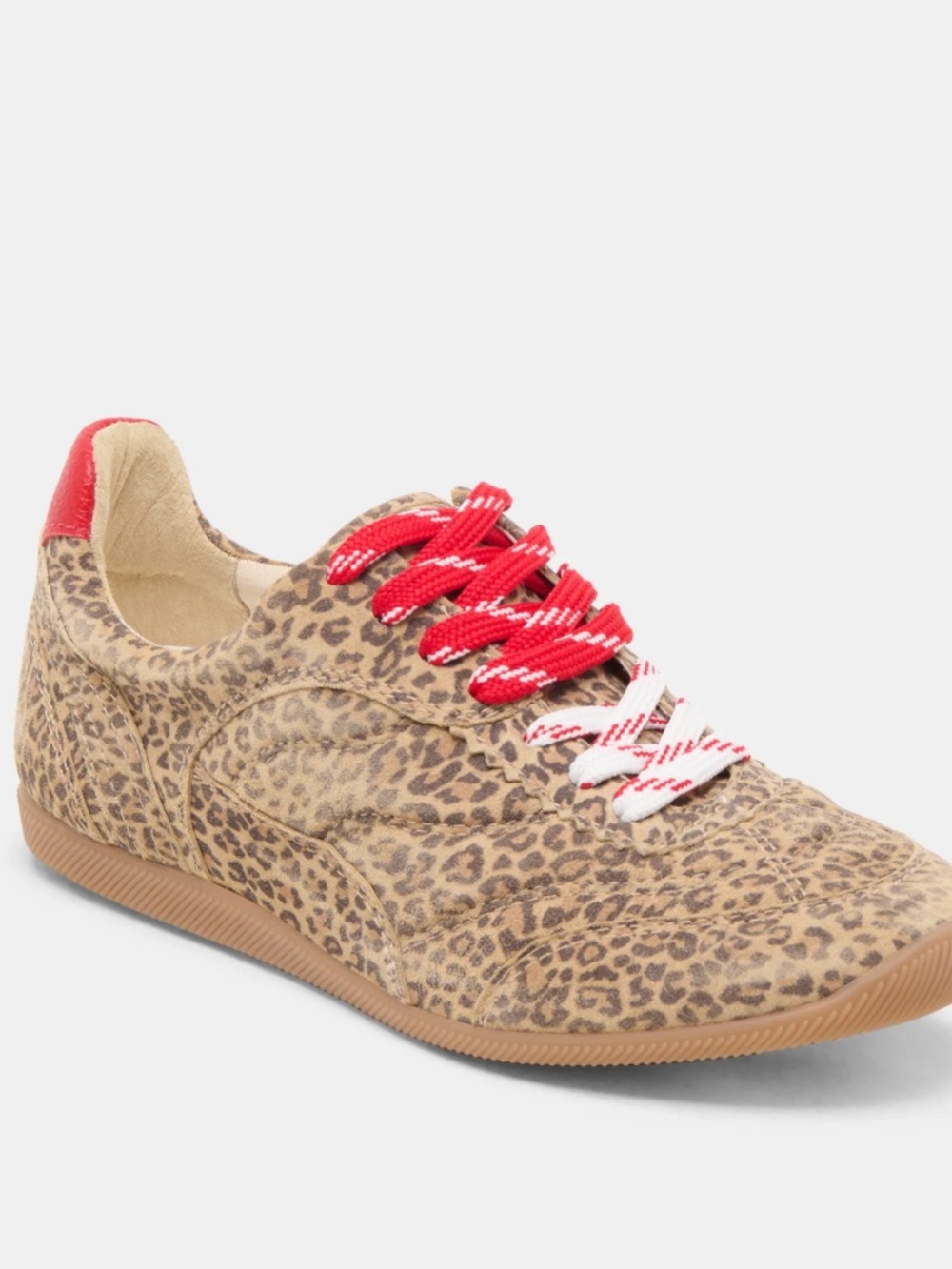 laini sneakers tan leopard printed suede